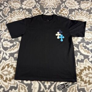 Men’s Chrome Hearts Multi Color Cross T-shirt In Black Size Large